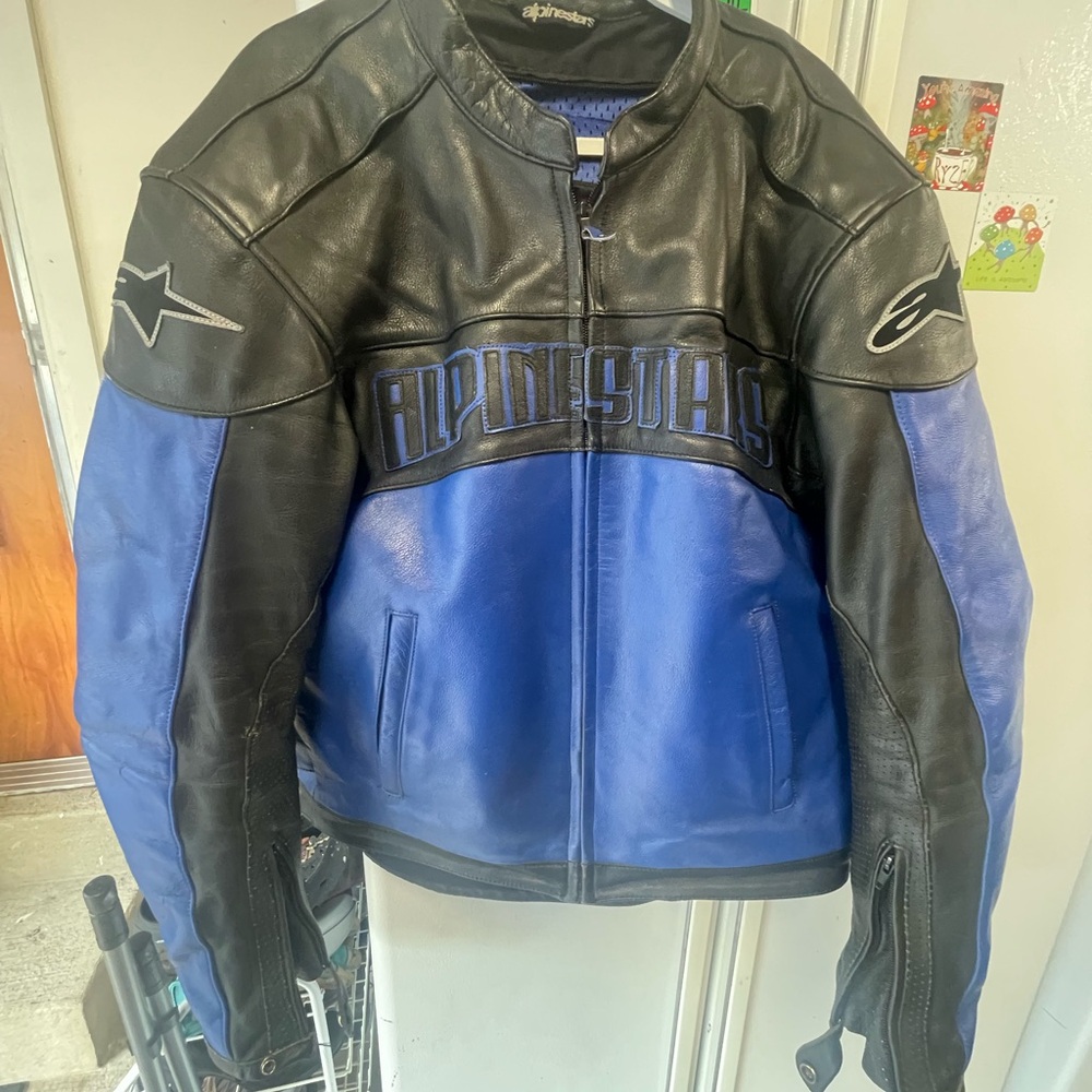 Alpine Leather Motorcycle Jacket (XL)**